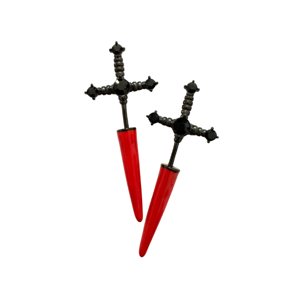 *OUTLET* RED Earrings - Stainless Steel