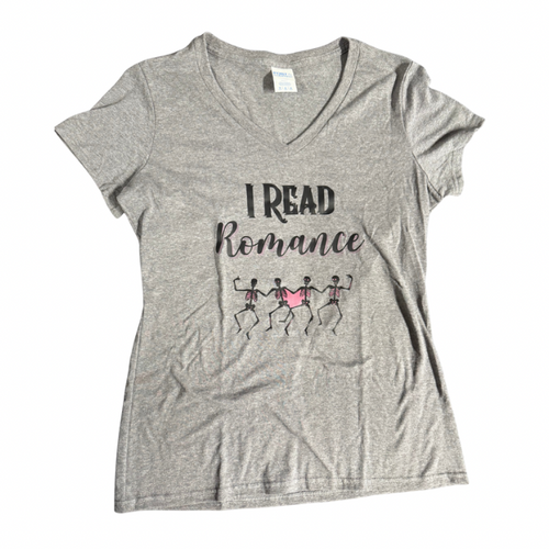 GRAY - I Read Romance V-Shirt