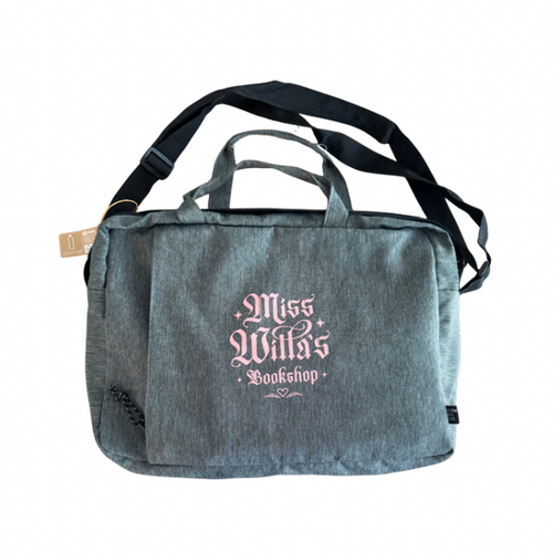 Miss Willa's Bookshop Gray Messenger Bag