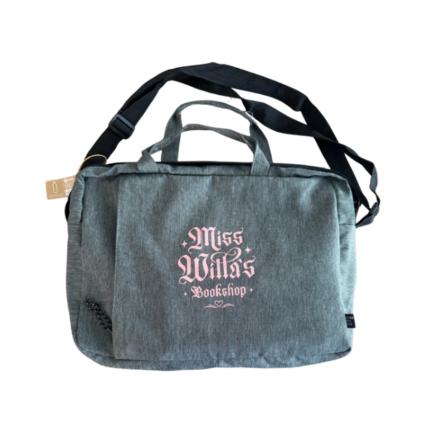 Miss Willa's Bookshop Gray Messenger Bag