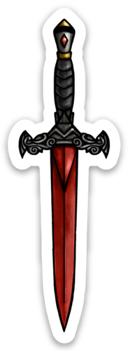 Poppy Dagger Sticker
