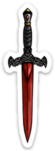 Poppy Dagger Sticker